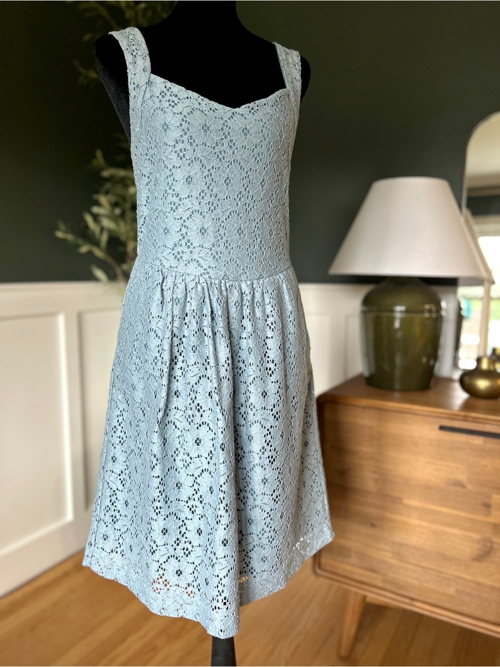 NWOT Anthropologie Deletta Silverfield Sweetheart Mini Dress
